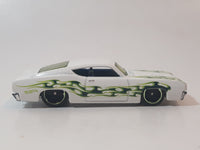 2019 Hot Wheels HW Flames '69 Ford Torino Talladega White Die Cast Toy Muscle Car Vehicle