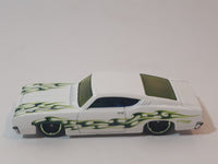 2019 Hot Wheels HW Flames '69 Ford Torino Talladega White Die Cast Toy Muscle Car Vehicle