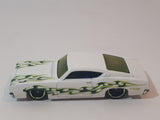 2019 Hot Wheels HW Flames '69 Ford Torino Talladega White Die Cast Toy Muscle Car Vehicle