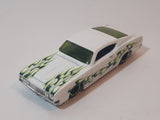 2019 Hot Wheels HW Flames '69 Ford Torino Talladega White Die Cast Toy Muscle Car Vehicle