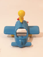 1989 McDonald's Warner Bros. Looney Tunes Tweety Bird Airplane Blue Plastic Toy