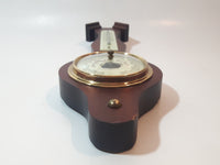 Vintage Banjo Style 12 3/4" Wood Cased Weather Station Thermometer, Barometer Hygrometer Made in West Germany