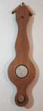 Vintage Baromaster Banjo Style 19 1/4" Wooden Weather Station Humidity, Thermometer, and Barometer