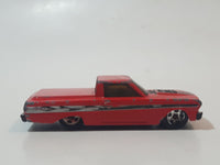 2011 Hot Wheels '65 Ford Ranchero Truck Red Die Cast Toy Car Vehicle