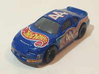 2000 Hot Wheels Racer Nascar #44 7/20 Blue Die Cast Toy Race Car Vehicle McDonald's Happy Meal