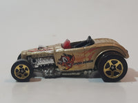 2000 Hot Wheels First Editions Deuce Roadster Gold Die Cast Toy Hot Rod Car Vehicle