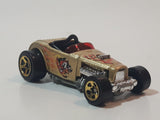 2000 Hot Wheels First Editions Deuce Roadster Gold Die Cast Toy Hot Rod Car Vehicle