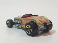 2000 Hot Wheels First Editions Deuce Roadster Gold Die Cast Toy Hot Rod Car Vehicle