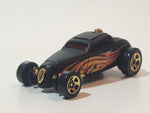 2003 Hot Wheels Wastelanders Sooo Fast Flat Black Die Cast Toy Car Vehicle with Rear Opening Hood