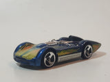 2000 Hot Wheels Fireball Turbolence Metalflake Blue Die Cast Toy Race Car Vehicle