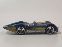 2000 Hot Wheels Fireball Turbolence Metalflake Blue Die Cast Toy Race Car Vehicle