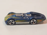 2000 Hot Wheels Fireball Turbolence Metalflake Blue Die Cast Toy Race Car Vehicle