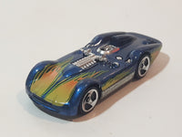 2000 Hot Wheels Fireball Turbolence Metalflake Blue Die Cast Toy Race Car Vehicle