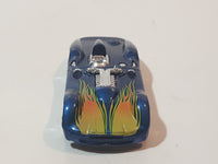 2000 Hot Wheels Fireball Turbolence Metalflake Blue Die Cast Toy Race Car Vehicle