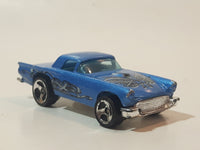 1998 Hot Wheels Tattoo Machines '57 T-Bird Metalflake Blue Die Cast Toy Car Vehicle