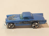 1998 Hot Wheels Tattoo Machines '57 T-Bird Metalflake Blue Die Cast Toy Car Vehicle