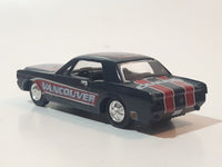 ERTL RC2 1964 1965 Ford Mustang Vancouver Canucks NHL Ice Hockey Team Dark Blue Die Cast Toy Car Vehicle with Opening Hood