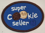 Girl Guides Super Cookie Seller 2" x 2 3/4" Embroidered Fabric Patch Badge