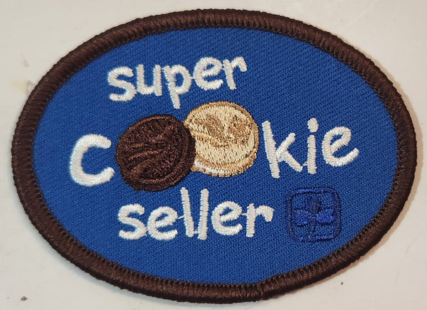 Girl Guides Super Cookie Seller 2" x 2 3/4" Embroidered Fabric Patch Badge