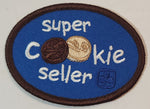 Girl Guides Super Cookie Seller 2" x 2 3/4" Embroidered Fabric Patch Badge