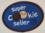 Girl Guides Super Cookie Seller 2" x 2 3/4" Embroidered Fabric Patch Badge