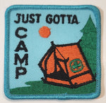 Girl Guides Just Gotta Camp 2 1/2" x 2 1/2" Embroidered Fabric Patch Badge