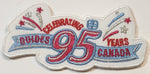 Girl Guides of Canada Celebrating 95 Years 1 3/4" x 3 1/2" Embroidered Fabric Patch Badge