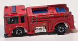 1982 Hot Wheels Fire Eater Red Fire Truck Die Cast Toy Car Vehicle - BW - Blue Lights