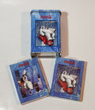 1998 Coca Cola 2 Packs of Polar Bear Themed Bicycle Playing Cards Never Opened in Embossed Tin Metal Container