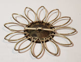 Rare Vintage "Artistic" Sunflower Starburst Style 7 1/4" Brass Metal Wall Thermometer Made in USA