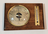 Vintage Adorna Barometer Thermometer 5" x 7" Wood Wall Weather Station Made in France
