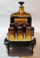 Vintage 1960s 1915 Ford Model T Shaped Musical Box Decanter Set with 6 Shot Glasses