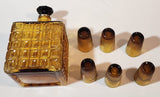 Vintage 1960s 1915 Ford Model T Shaped Musical Box Decanter Set with 6 Shot Glasses