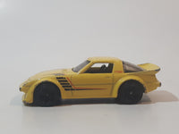 2014 Hot Wheels HW Workshop: Night Burnerz Mazda RX-7 Yellow Die Cast Toy Car Vehicle