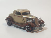 2008 Hot Wheels Since '68: Hot Rods 3-Window '34 Gold and Brown Die Cast Toy Car Hot Rod Vehicle