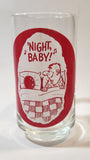 Rare Vintage 1968 Giftcraft 'Night, Baby! Bowling Themed 6" Tall Glass Mug Cup