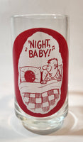 Rare Vintage 1968 Giftcraft 'Night, Baby! Bowling Themed 6" Tall Glass Mug Cup