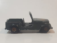 Vintage 1980s Yatming No. 814 Jeep CJ7 Dark Green Die Cast Toy Car Vehicle