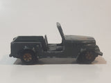 Vintage 1980s Yatming No. 814 Jeep CJ7 Dark Green Die Cast Toy Car Vehicle