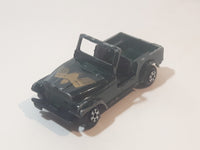 Vintage 1980s Yatming No. 814 Jeep CJ7 Dark Green Die Cast Toy Car Vehicle