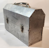 Vintage G.H. Curry Mfg. Ltd. Orangeville Ont. 12 3/8" Wide Polished Riveted Aluminum Metal Miner's Lunch Box