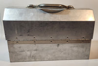 Vintage G.H. Curry Mfg. Ltd. Orangeville Ont. 12 3/8" Wide Polished Riveted Aluminum Metal Miner's Lunch Box