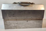 Vintage G.H. Curry Mfg. Ltd. Orangeville Ont. 12 3/8" Wide Polished Riveted Aluminum Metal Miner's Lunch Box