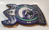 Wincraft Vancouver Canucks NHL Hockey Team 10 3/4" x 12 3/4" Wood Plaque Wall Clock