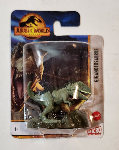 2022 Mattel Micro Collection Jurassic World Dominion Giganotosaurus 1 5/8" Tall Toy Figure New in Package