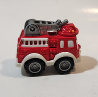 2004 Maisto Hasbro Tonka Lil Chuck & Friends Fire Ladder Truck Red and White Die Cast Toy Car Vehicle