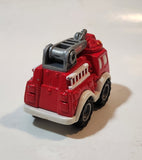 2004 Maisto Hasbro Tonka Lil Chuck & Friends Fire Ladder Truck Red and White Die Cast Toy Car Vehicle