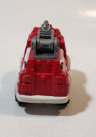 2004 Maisto Hasbro Tonka Lil Chuck & Friends Fire Ladder Truck Red and White Die Cast Toy Car Vehicle