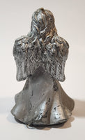Angel Silver Look 4 1/4" Wax Candle Figurine