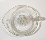 Vintage Lemon Hand Juicer Reamer Heavy Glass Bowl